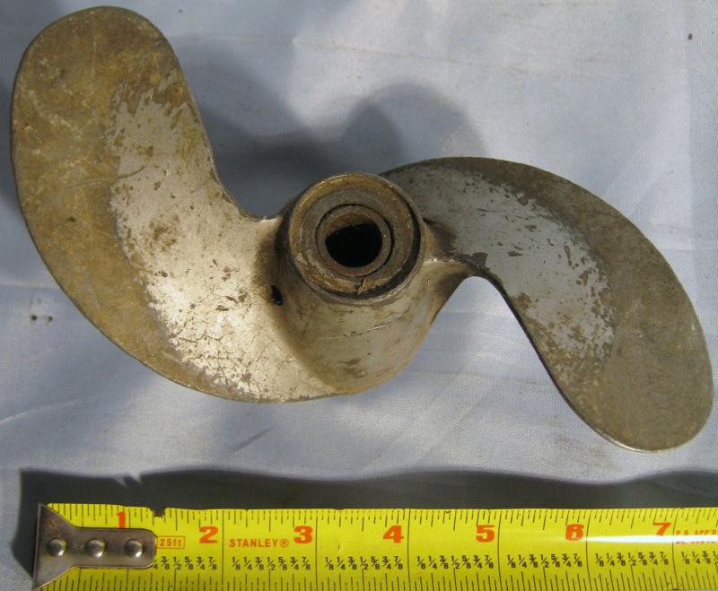 Vintage 2 blade aluminum boat outboard propeller for repair or decoration