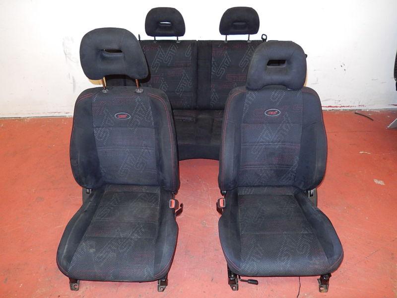 Jdm subaru forester sti sf5 front rear seats with rails 1998 1999 2000 2001 2002