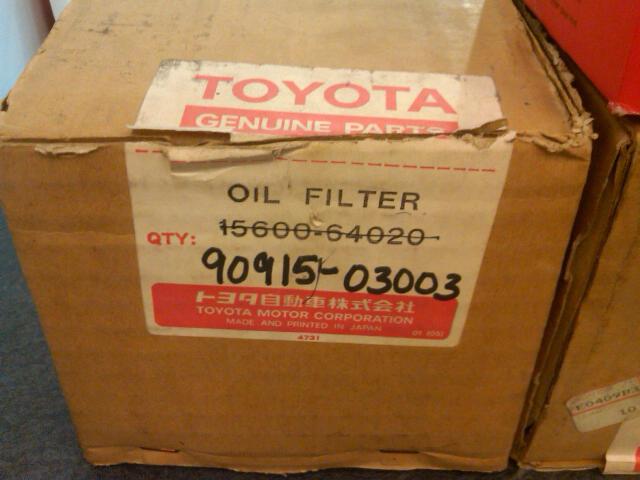 Oem toyota diesel oil filters, camry corolla, pickup 9091503003 nos nib