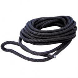 Kwik tek dock line double braid nylon - black - 1/2" x 15' dlndb-1215bk