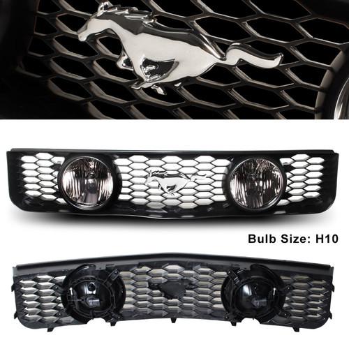 Ford mustang 2005-2009 v6 fog lamp w/grill/chrome horse (h10 bulbs)