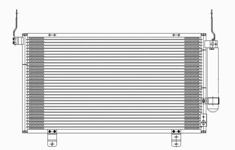 Replacement ac condenser parallel flow type 2004-2008 mitsubishi galant mr958343