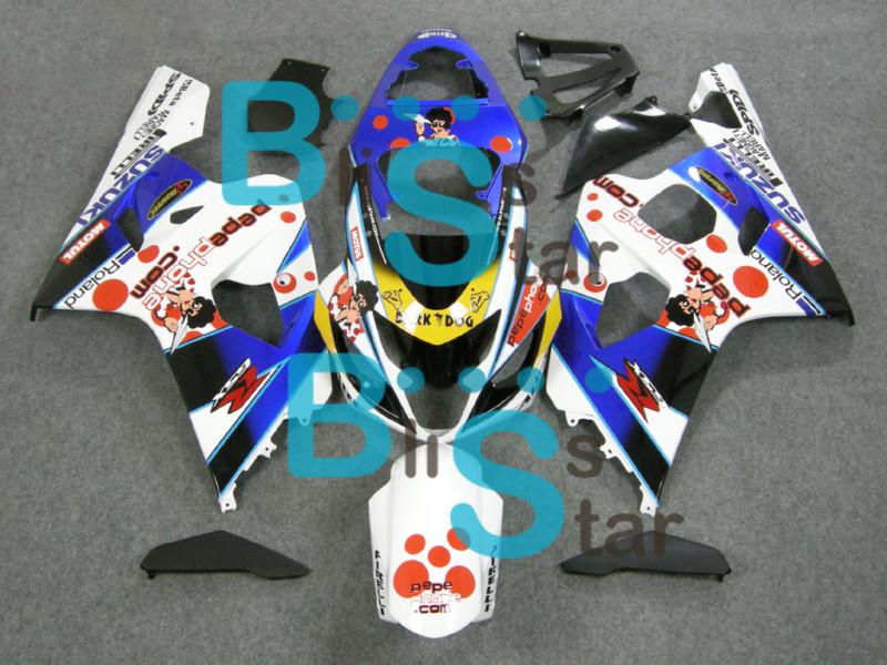 Suzuki 04 05 2004-2005 gsx-r gsxr600 gsxr750 gsxr 600 750 fairings set 24 r w4