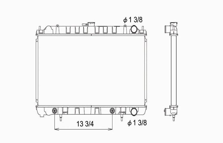 Replacement radiator 95-98 nissan 240sx automatic / manual 2.4l l4 2145070f00