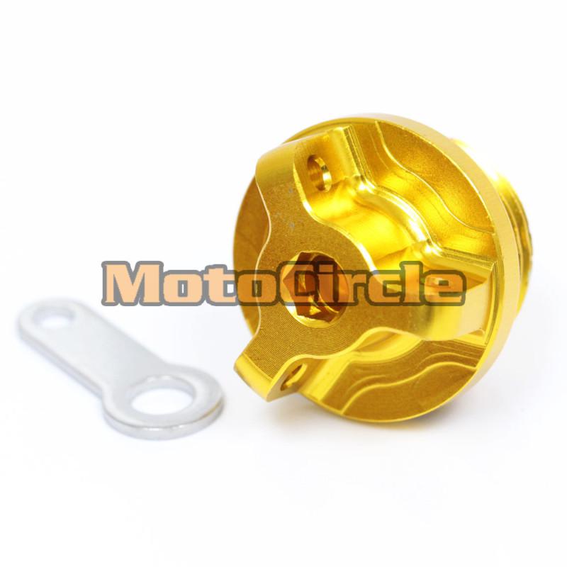 Gold billet cnc oil filler cap bmw s1000rr 09 10 11 12 racing enigne use