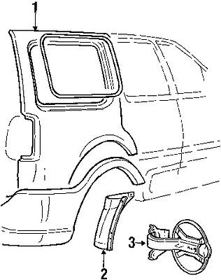 Lincoln 9l1z99405a26a genuine oem factory original fuel door