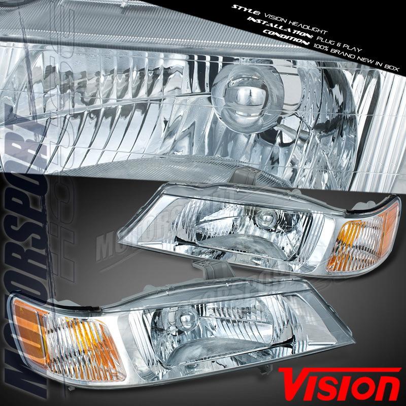 1999-2004 honda odyssey mini van 5dr head lights chrome assembly lx ex cargo l+r