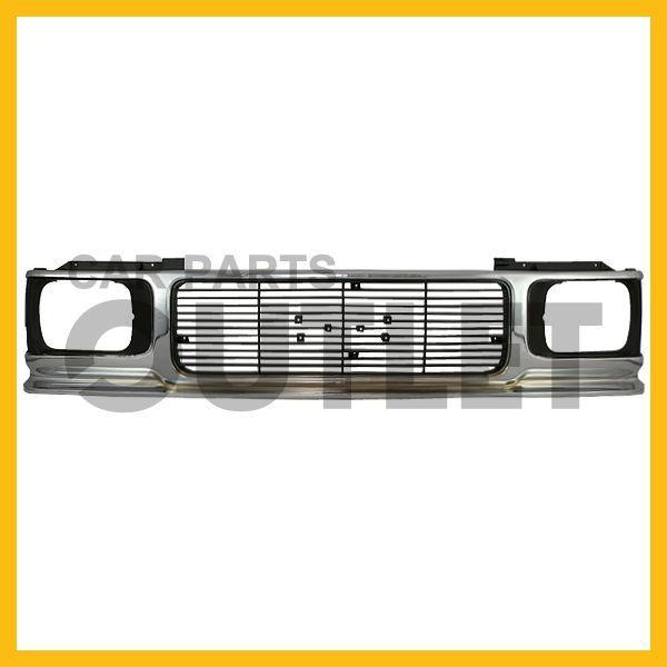 1991-1993 gmc s15/sonoma grille chrome frame 91 92 93 94 midsize jimmy gray base