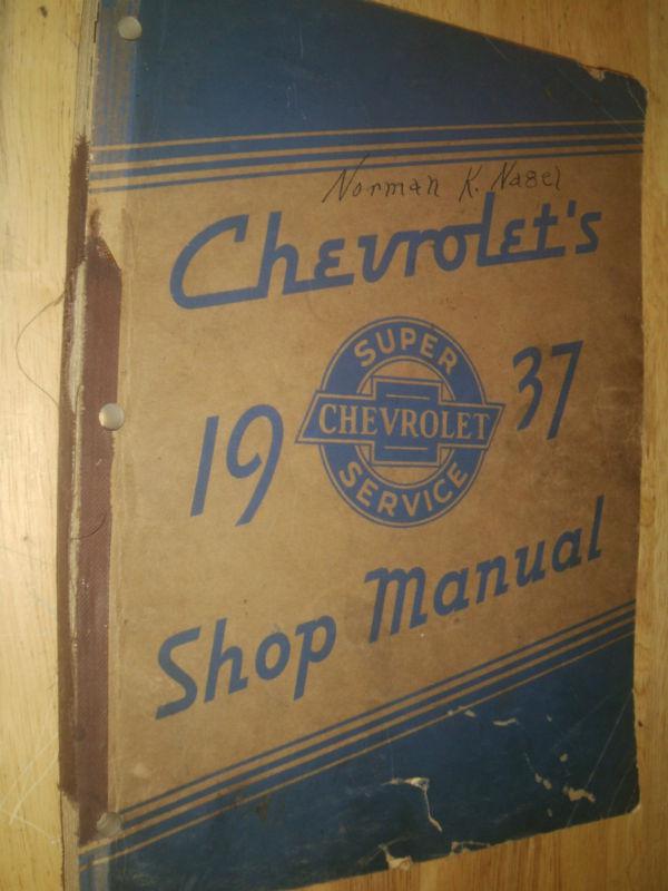 1937 chevrolet shop manual / car & truck / original service book 