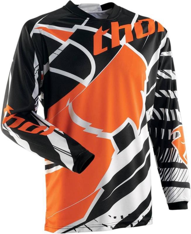 New thor motocross phase orange mask offroad jersey. men's medium / m