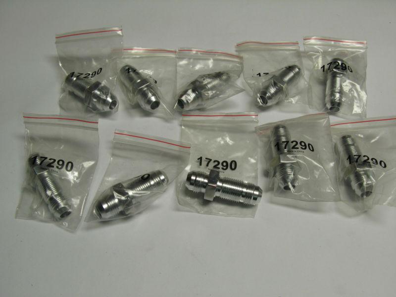 10 pack -8 an straight bulkhead 37ºflare polished fuel oil air fitting