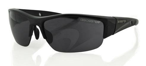 Bobster ryval street series sunglasses, shiny black 1/2 frame, smoked lens