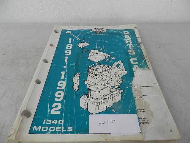 Oem used 91/92 harley 1340 parts manual catalog