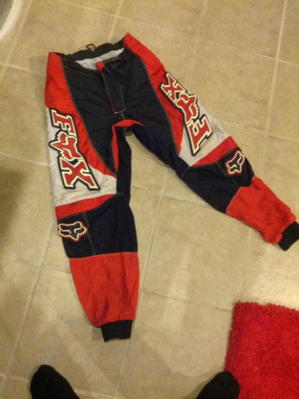 Fox motocross riding pants size 32 red black white, in great condition!!!!!