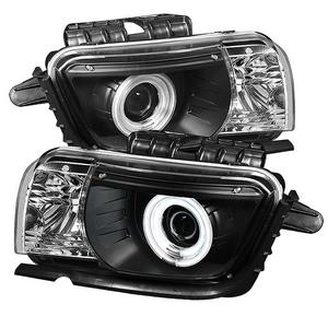 Tln chevy camaro 2010-2012 dual ccfl halo projector headlights set - black-