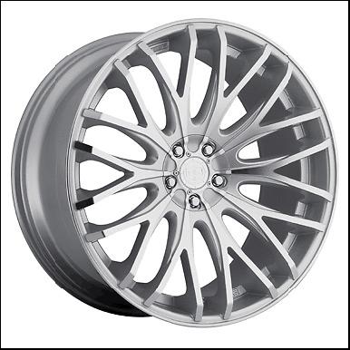 22x9 tis 537ms 5 lug 2 new silver machined wheels rims free caps lugs stems