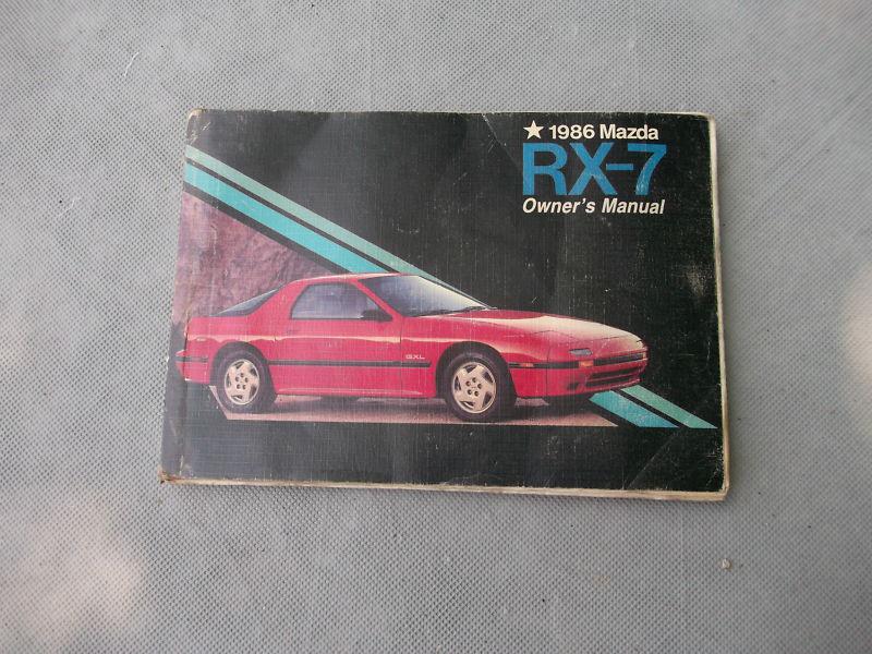 1986 mazda rx 7 owners manual oem 