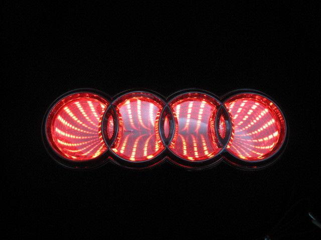 Red 3d led waterproof dustproof car logo light badge lamp emblem audi q5/a3