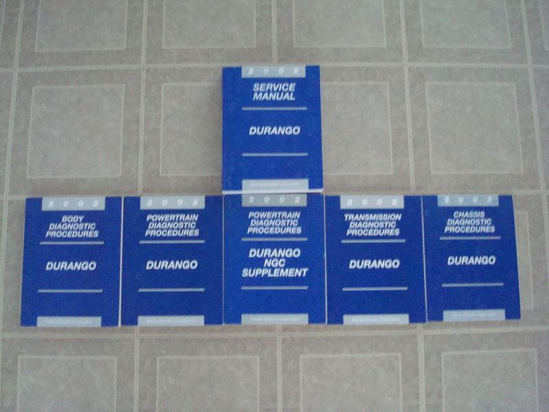 2002 chrysler dodge durango factory dealer service work shop repair manual books