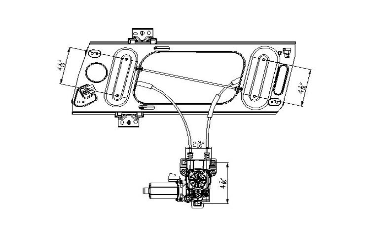 Driver side replacement front power window regulator 2000-2007 chevy monte carlo