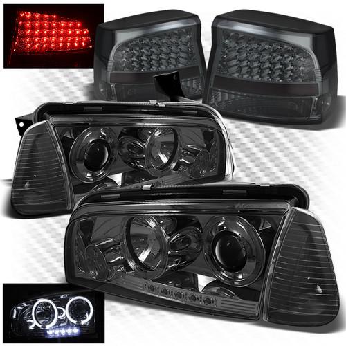 06-08 charger smoked pro headlights + corner lights + led perform tail lights