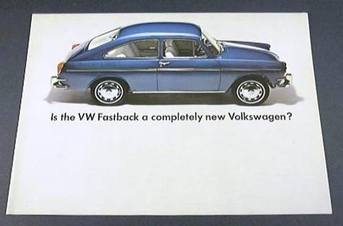 1963 63 volkswagen vw fastback brochure