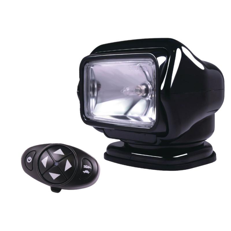 Golight stryker searchlight 12v w/wireless dash remote - black 3151