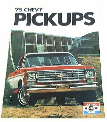 1975 75 chevrolet chevy pickup truck brochure c10 k20