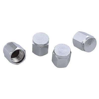 Trans-dapt 7117 valve stem caps chrome hex head 4 pack