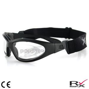 Bobster gxr sunglasses - black / anti-fog clear lenses