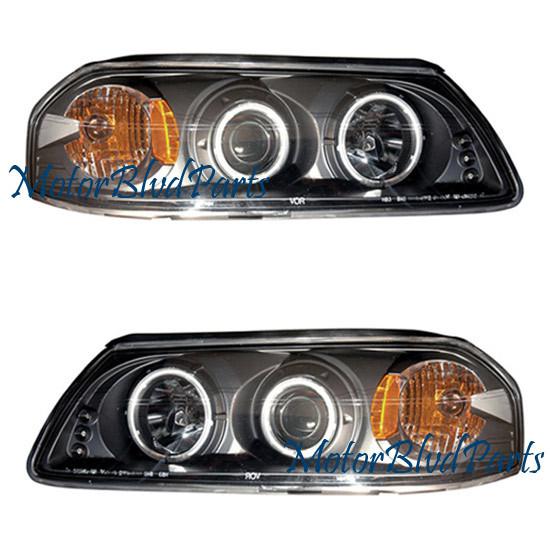 00-05 chevrolet impala projector headlights w/ccfl halos black left+right set