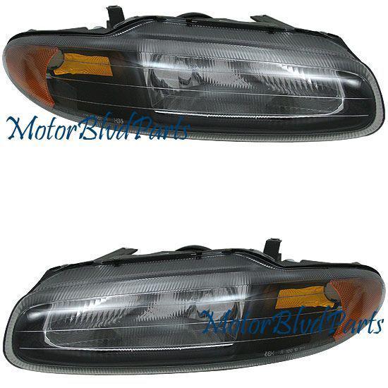 96-00 sebring convertible black headlights headlamps