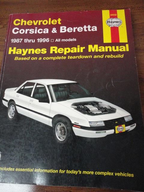 Haynes chevrolet corsica & beretta repair manual 1987 thru 1996