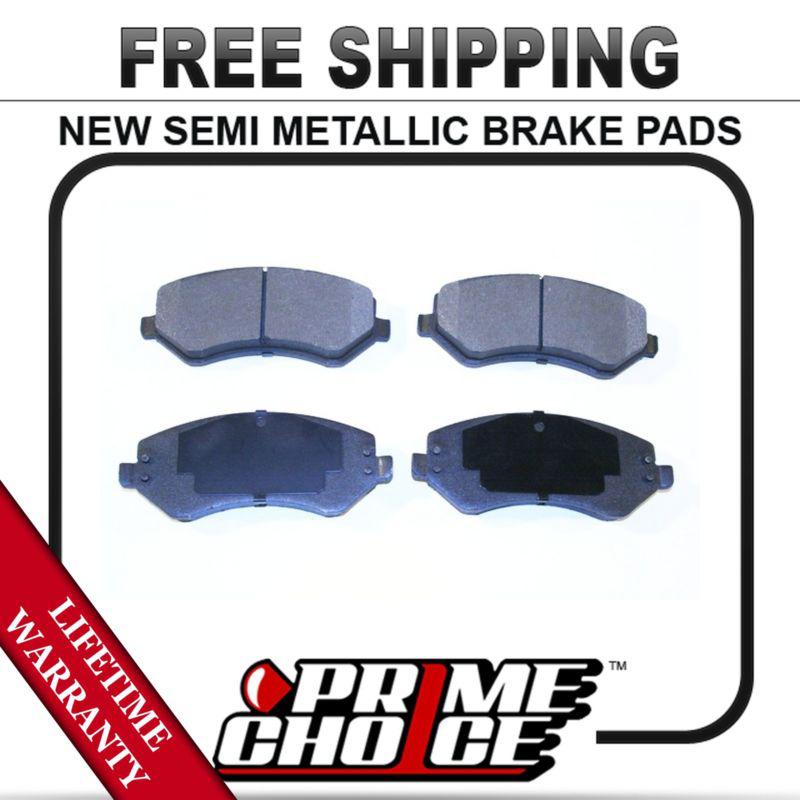 Front semi metallic disc brake pad kit full set with lifetime warranty