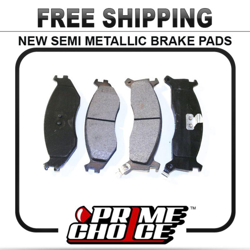 New premium complete set of front metallic disc brake pads with shims