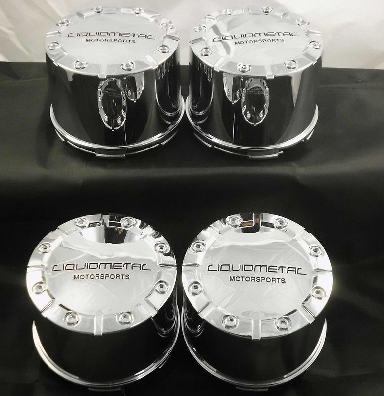 Liquid metal wheels chrome custom wheel center cap caps set 4, # bc-626