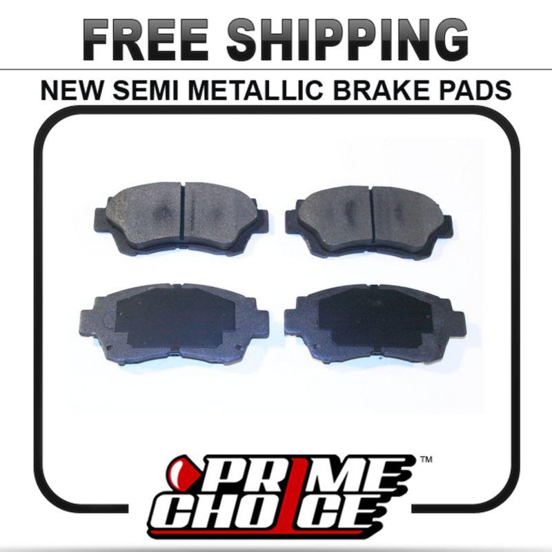 New premium complete set of front metallic disc brake pads with shims