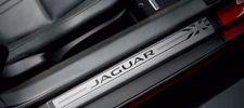 Jaguar f-type union jack tread plate set sill plates- oem new