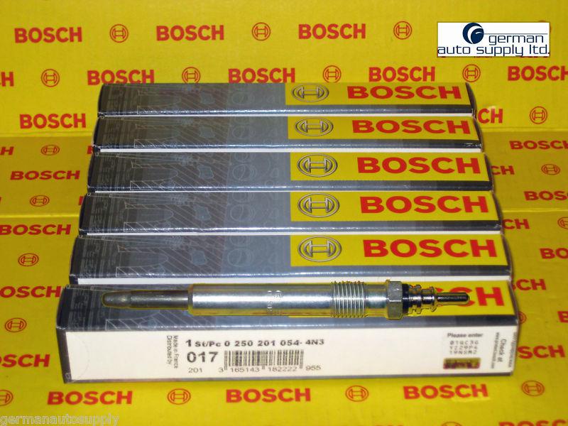 Mercedes-benz 6 pcs. glow plug set - bosch - 0250201054 / 80013 - new oem mb