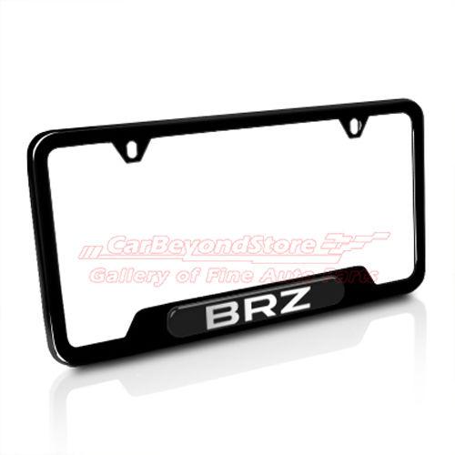 Subaru brz black stainless steel license plate frame, official, + free gift