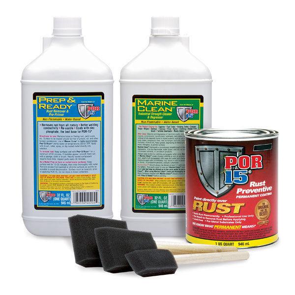 Por-15 clean prep and paint kit semi gloss black por15