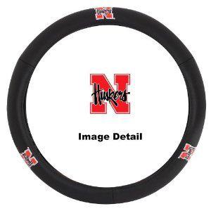 University of nebraska cornhuskers genuine leather steering wheel cover