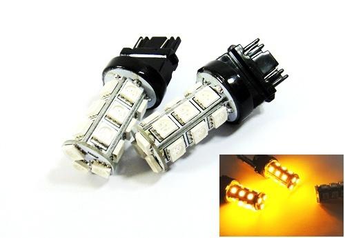 Amber 3157 3156 high power 18 smd led parking turn signal blinker light drl 3457