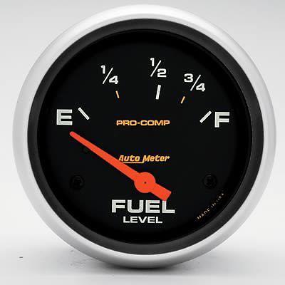 Autometer pro-comp electrical fuel level gauge 2 5/8" dia black face 5416 73-10