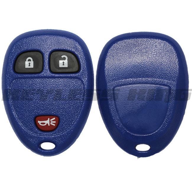 New blue replacement keyless remote key fob clicker shell case pad for 15777636