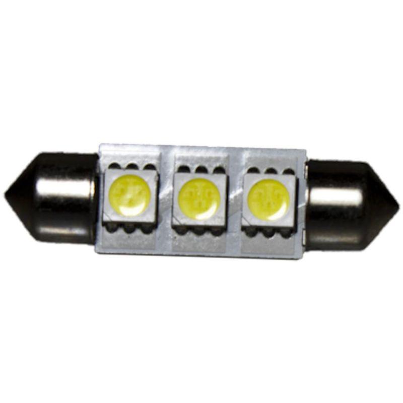 3 led 12v cool white 37mm festoon bulb 120°