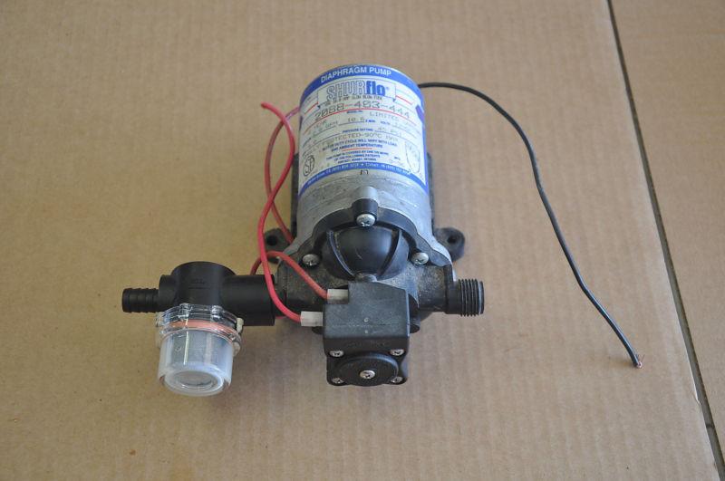 Used rv marine 2088-403-444 shurflo diaphragm pump tested in working condition