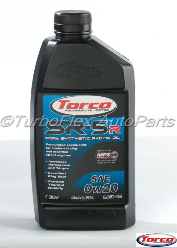 Torco oil sr-5r 0w20 ultimate racing synthetic engine oil 1 liter. 