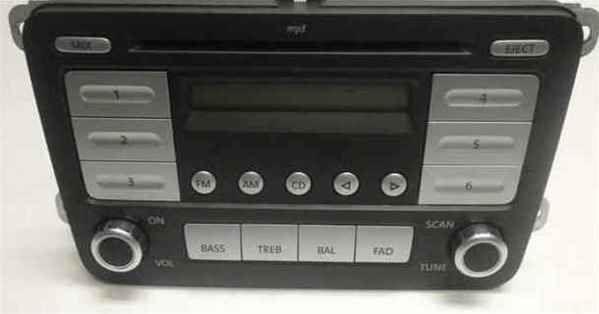 2007 jetta single disc cd mp3 radio premium 7 oem lkq