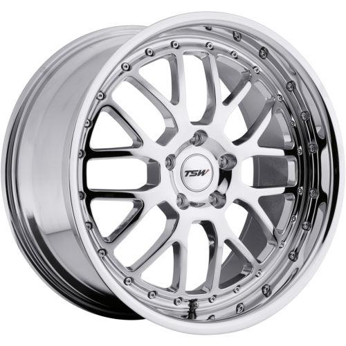 18x8 chrome tsw valencia wheels 5x100 +32 audi tt